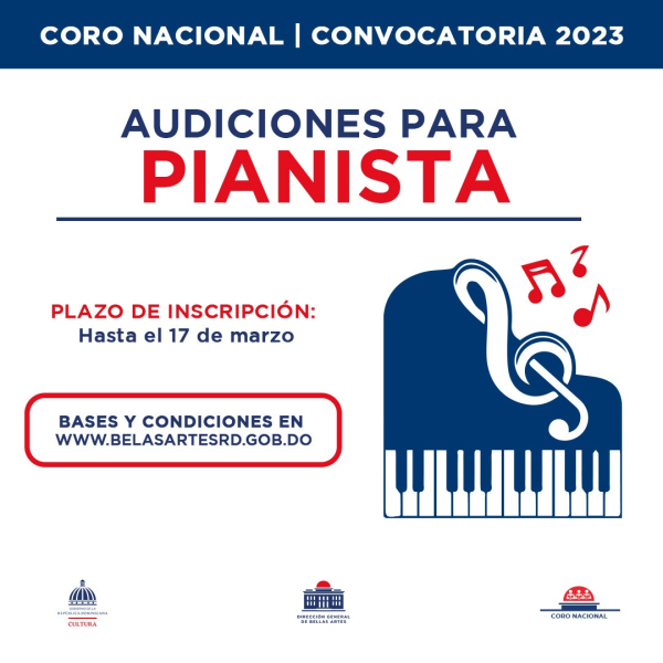 DGBA y Coro Nacional abren audiciones para Pianista