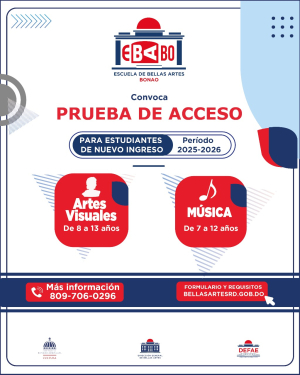 PRUEBAS DE ACCESO ESCUELA B.A.-BONAO, 2025-2026