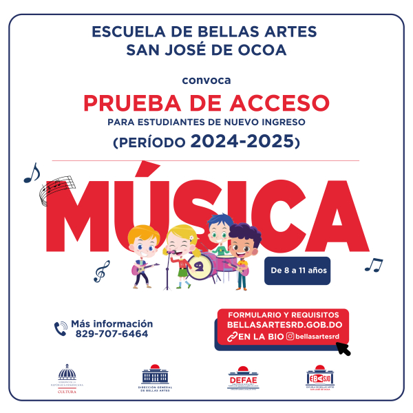 INSCRIPCIÓN EN MÚSICA BELLAS ARTES-OCOA 2024-2025