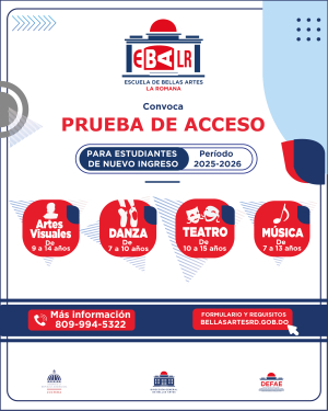 Prueba de Acceso Escuela B.A. La Romana, nuevo ingreso 2025-2026