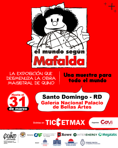 Exposición “El Mundo según Mafalda” es inaugurada en la Galería Nacional del Palacio de Bellas Artes